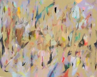 Soft Beige Abstract Brushstrokes tapeta