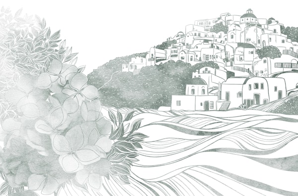 Monochrome Seaside Townscape