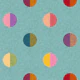 Half-moon polka dots on teal