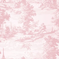 Blush Pink Eiffel Tower French Toile wallpaper