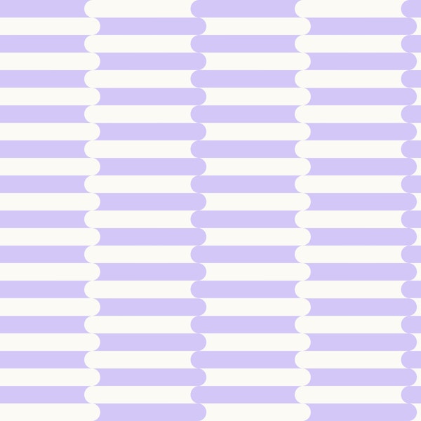 Retro Rounded Stripe Lavender