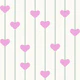 Stripes Hearts Pink & Green Pattern