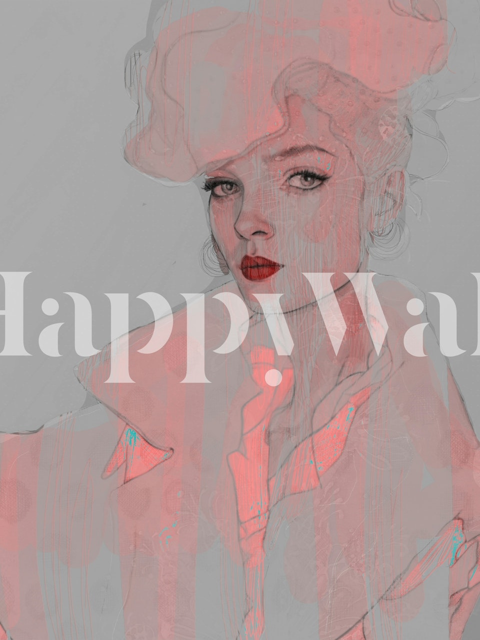 pinksugar wallpaper in a vibrant room