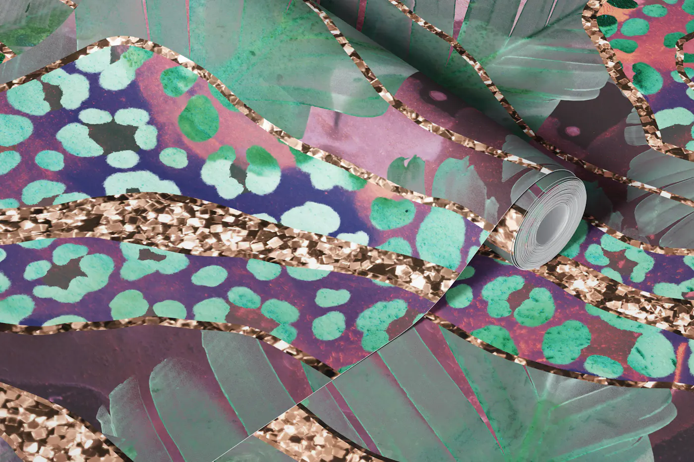 Tropical Batik Animal Glitter Glam 2 wallpaper roll