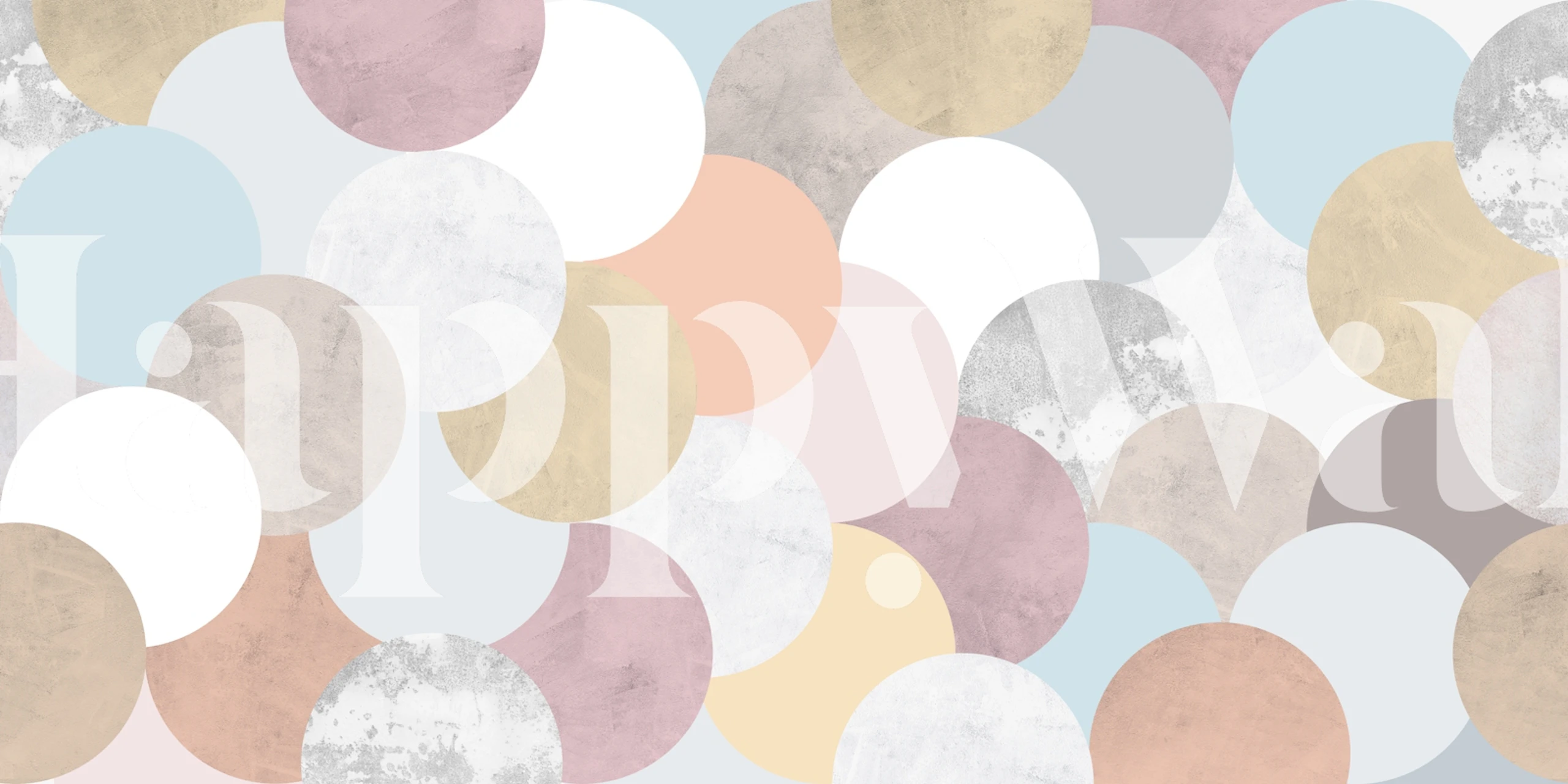 Pastel Circle Collage wallpaper in a room