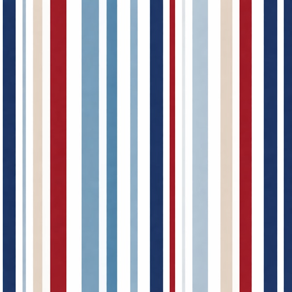 Nautical Stripes Red White Blue