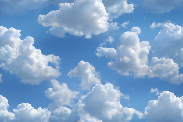 Blue Sky With Soft White Clouds