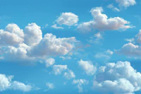 Blue Sky Puffy Clouds tapetas