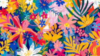 Color Pop Garden Flowers wallpaper