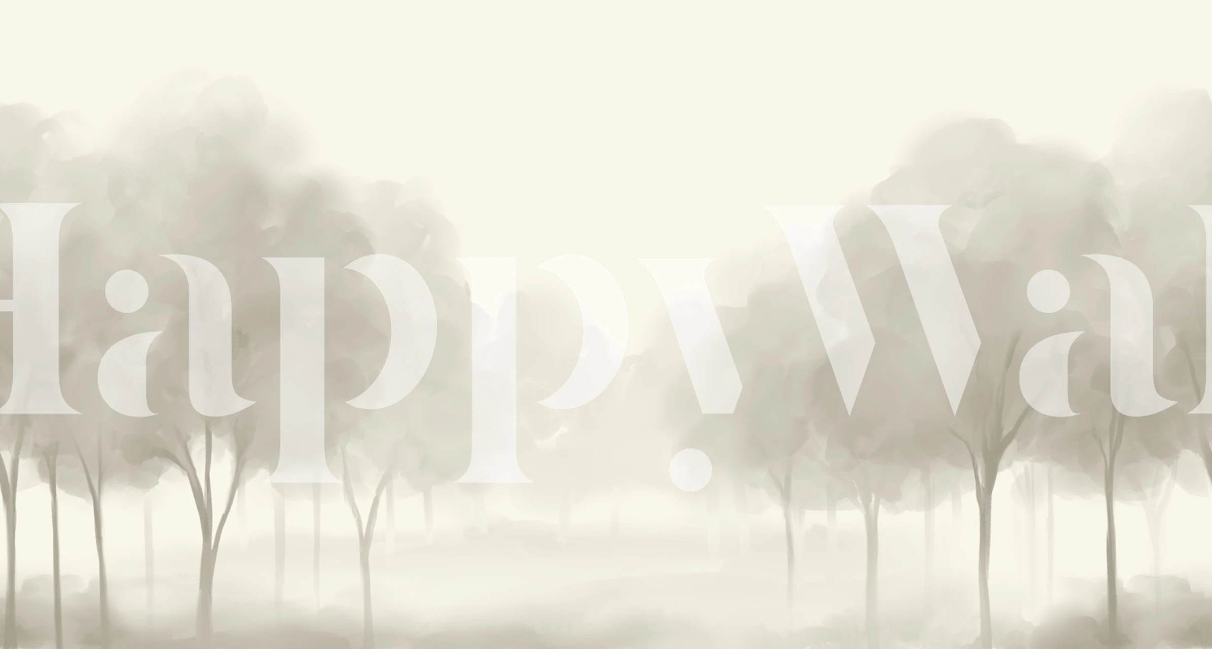 Misty forest retreat wallpaper in a room