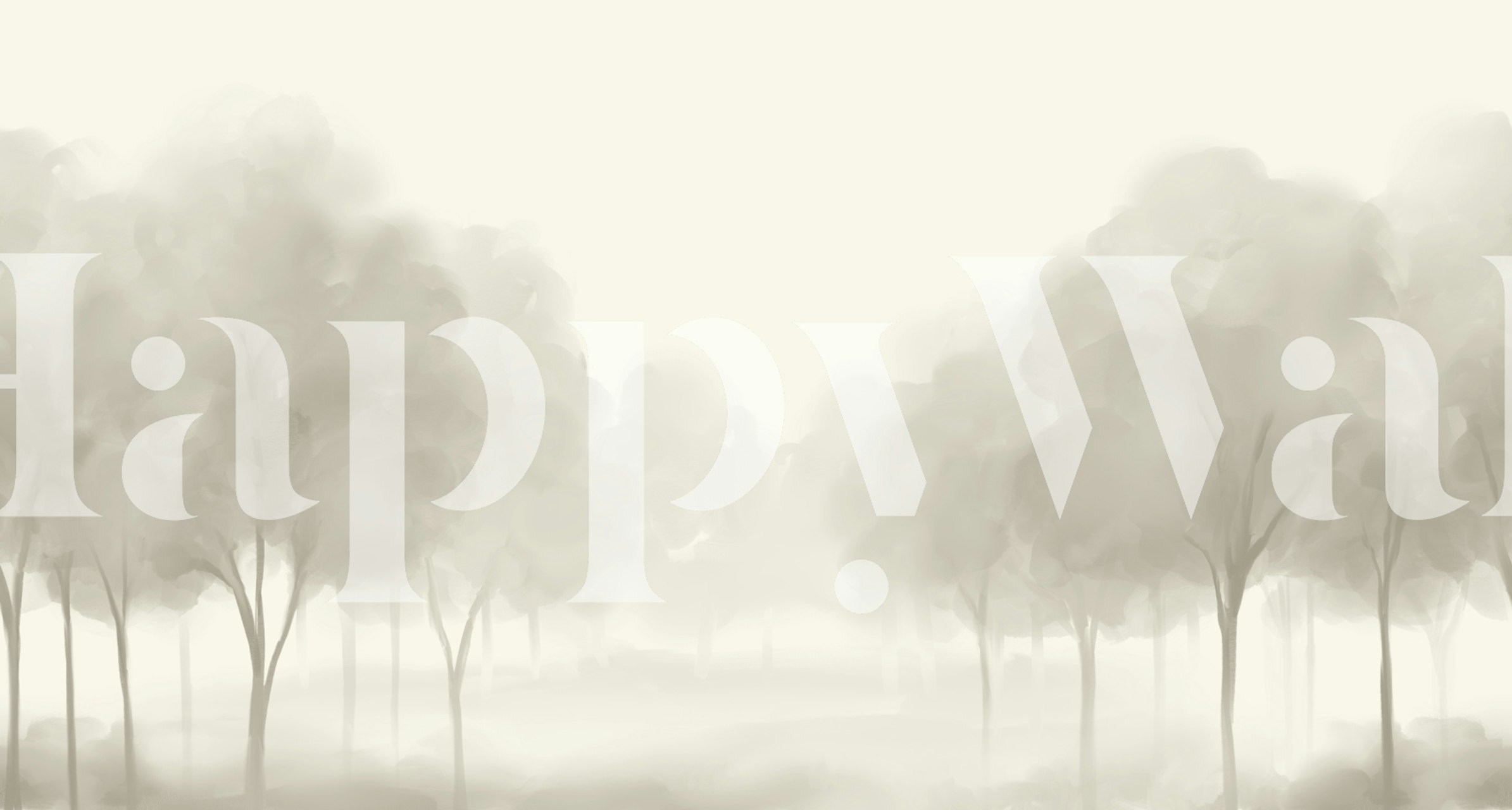 Misty forest retreat Tapete in einem Zimmer