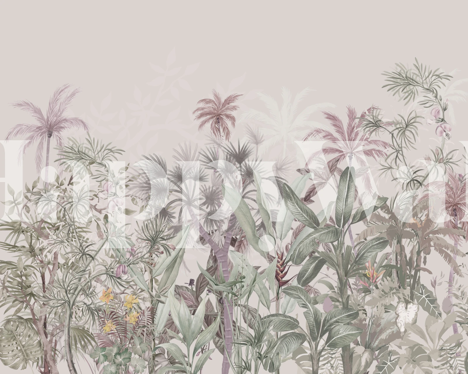 Papel pintado de escena de naturaleza vibrante en una habitación