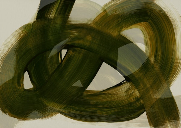Sage Green Curved Strokes