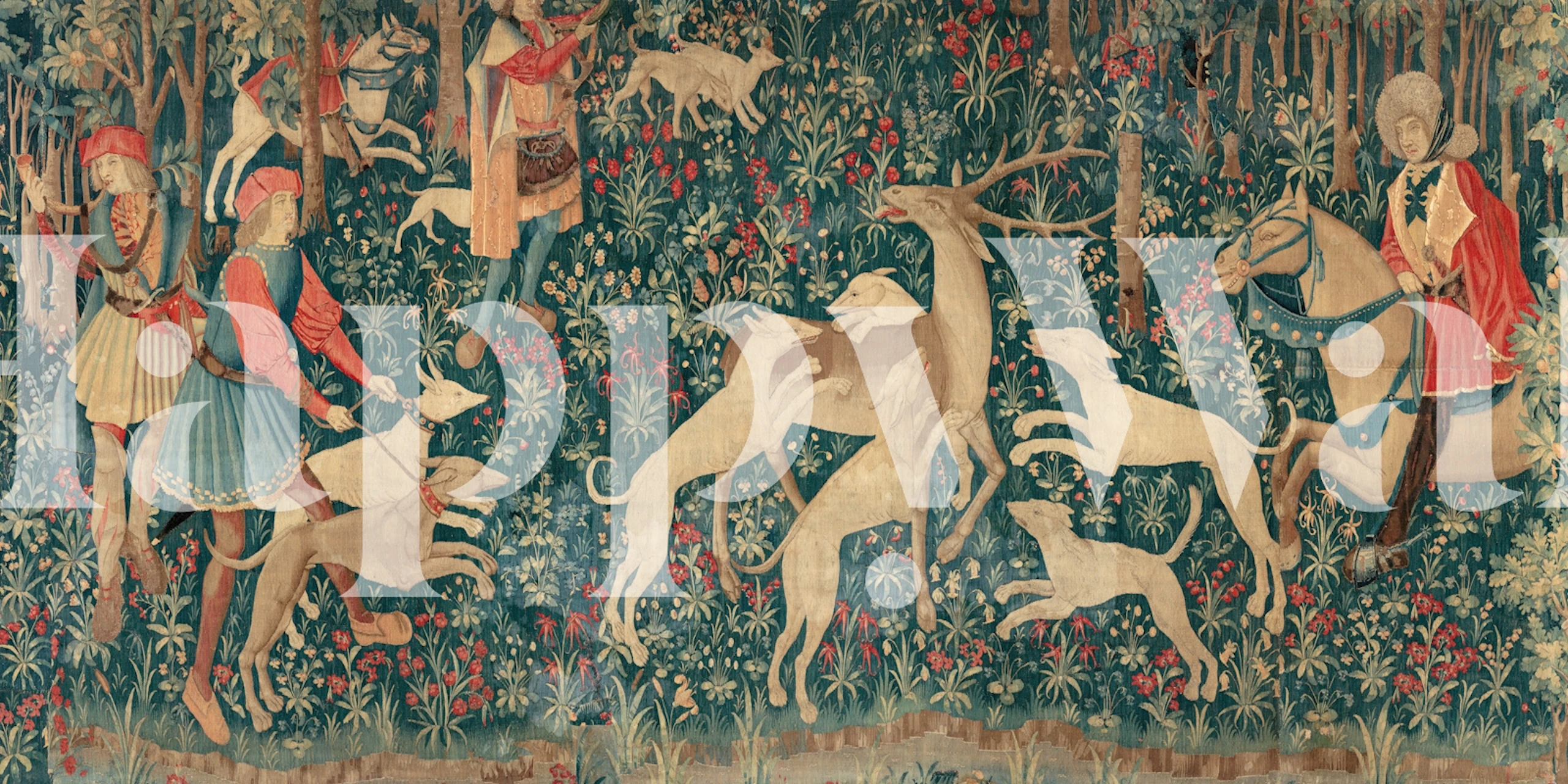 The Stag At Bay wallpaper in a room