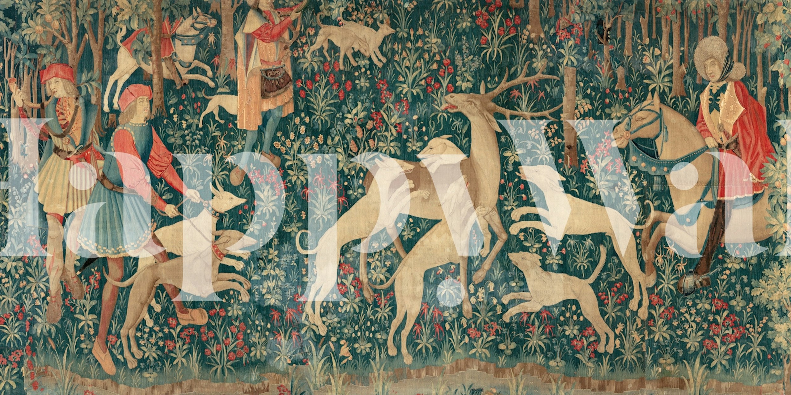 The Stag At Bay wallpaper in a room