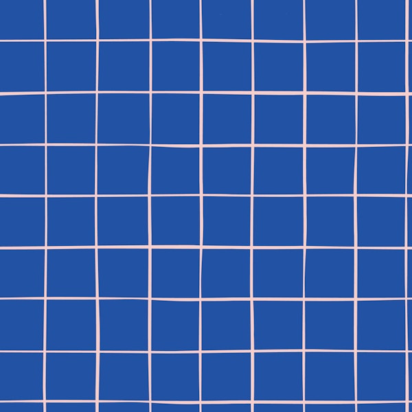 Small Modern Square Check Cobalt blue