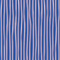Modern Hand drawn stripe in cobalt blue wallpaper