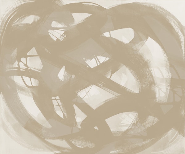 Neutral Beige Brushstroke Swirl