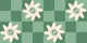 Checkered Palm Leaf Flowers in green