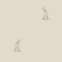 Little Bunny Chalk Beige Nursery wallpaper