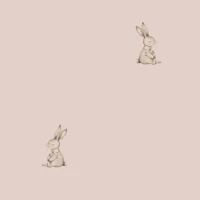 Little Bunny Rose Nursery wallpaper