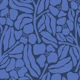Hand Painted Flowers in Dark Blue