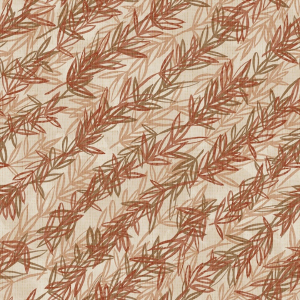 Flowing Zen Leaves warm terracotta