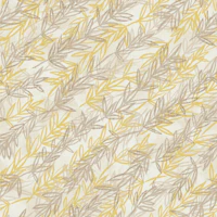 Flowing Zen Leaves in cream gold wallpaper
