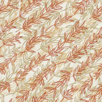 Flowing Zen Leaves in ginger spice wallpaper