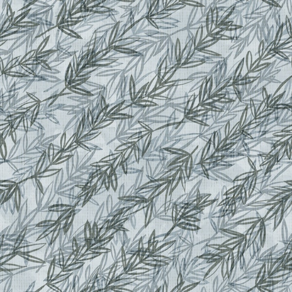 Flowing Zen Leaves soft blues