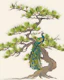 Japanese Style Peacock and Pine