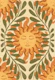 Mediterranean Sun and Leaf Vines Ochre Green