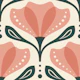 Mid Century Tulip in Pink - S