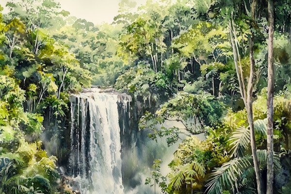 Rainforest Waterfall Vista