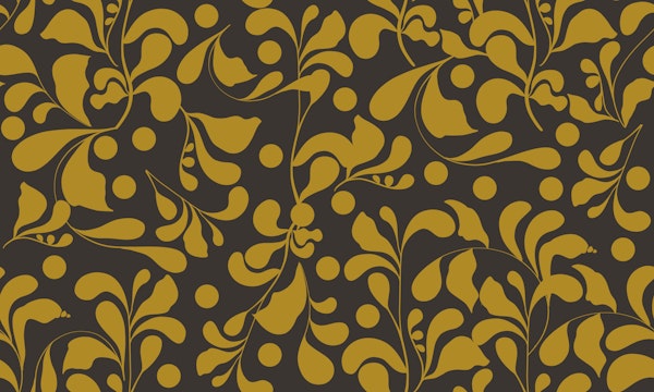 Retro Mustard Floral 02