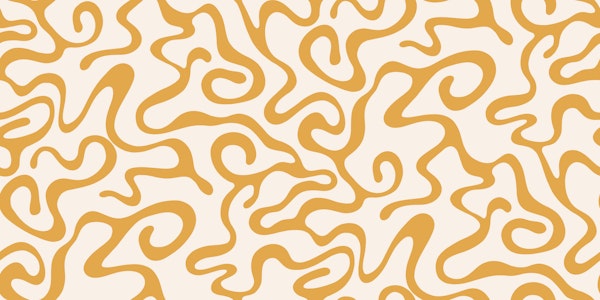 Abstract Flowing Swirl Waves Yellow Cream