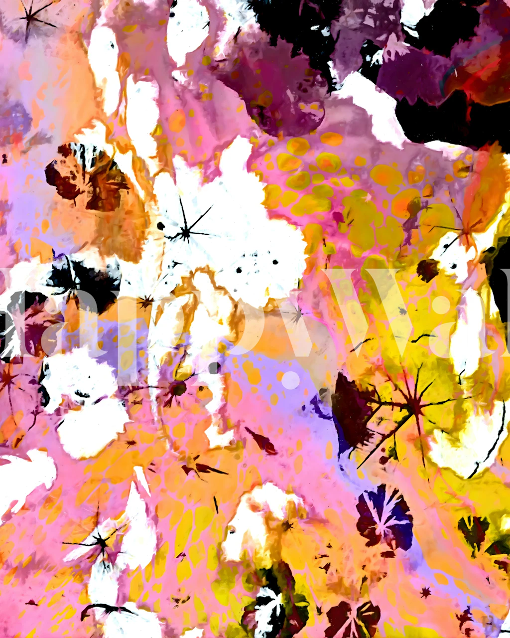 Wildflower Light wallpaper in a colorful room