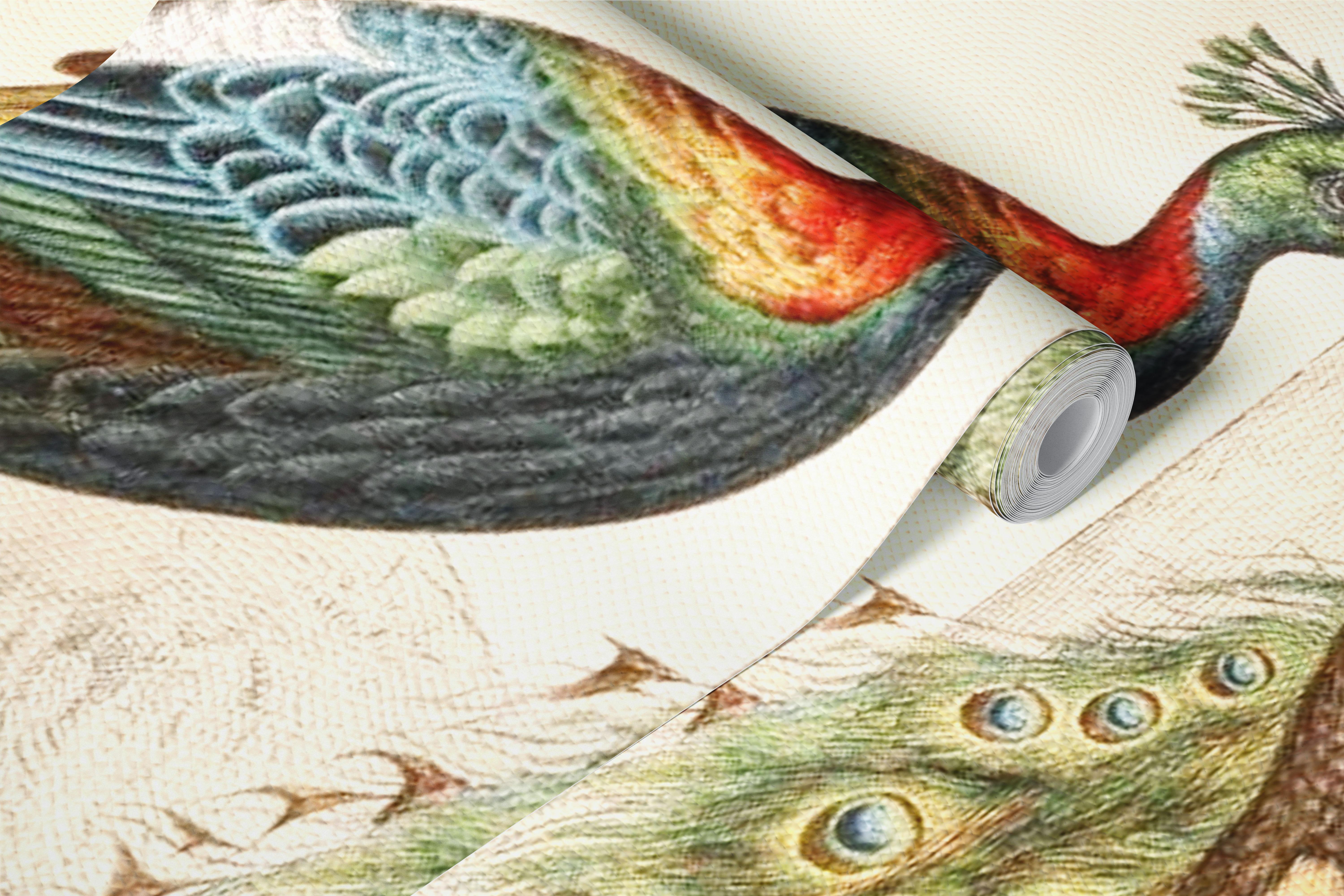 Game Birds tapetti huoneessa