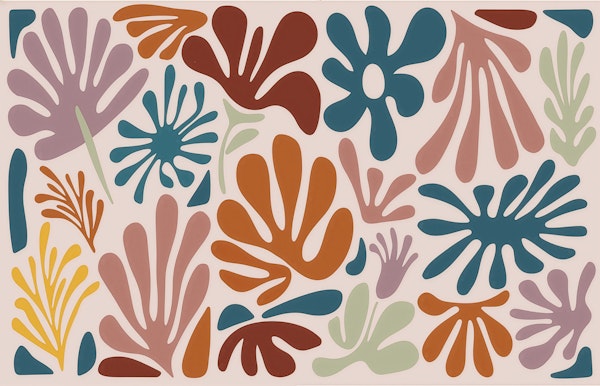 Mid Century Floral Cutouts