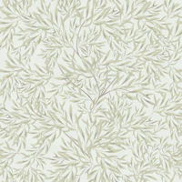 Serene Olive Tree Foliage - Light Olive Green wallpaper