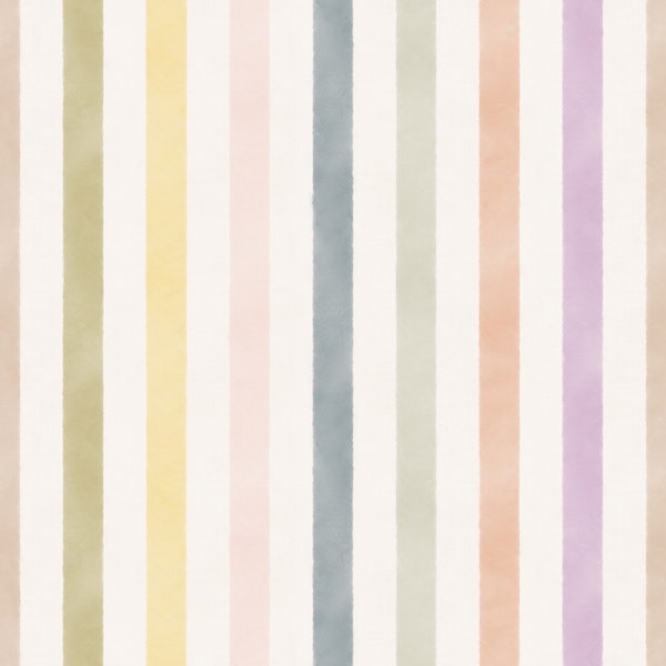 Watercolored Colorful Bengal Stripes