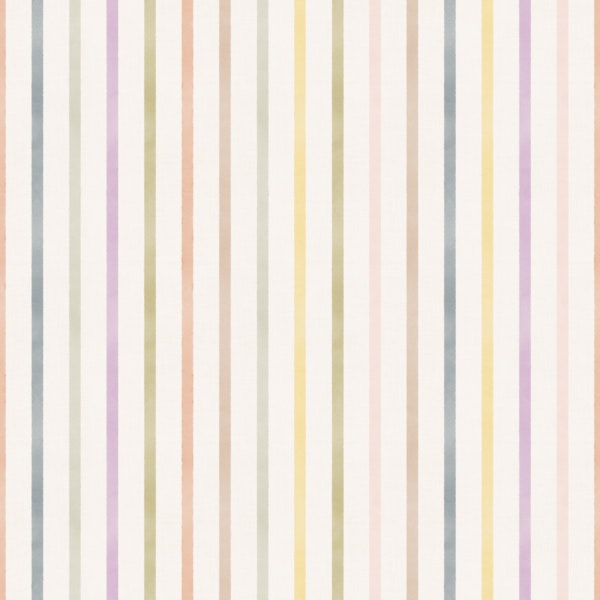 Watercolored Colorful Candy Stripes