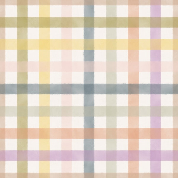 Watercolored Colorful Buffalo Check