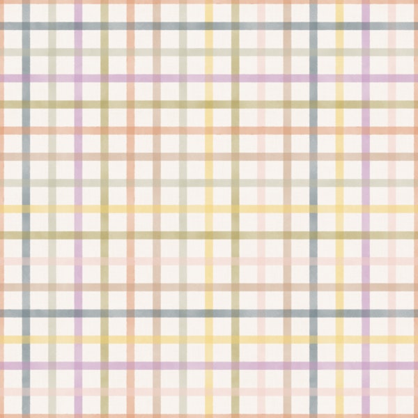 Watercolored Colorful Gingham