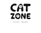 Funny Cat Zone Hand Lettering Black and White