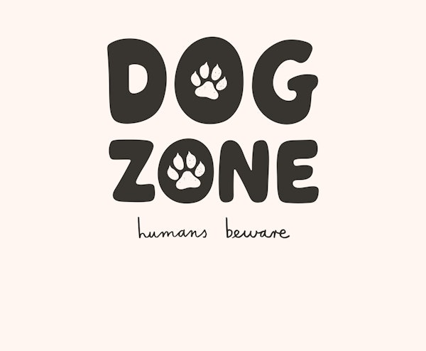Funny Dog Zone Hand Lettering Neutral Boho