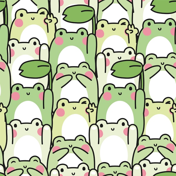 Adorable Kawaii Frogs