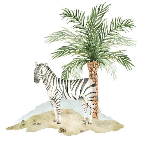 Serene Zebra in Oasis