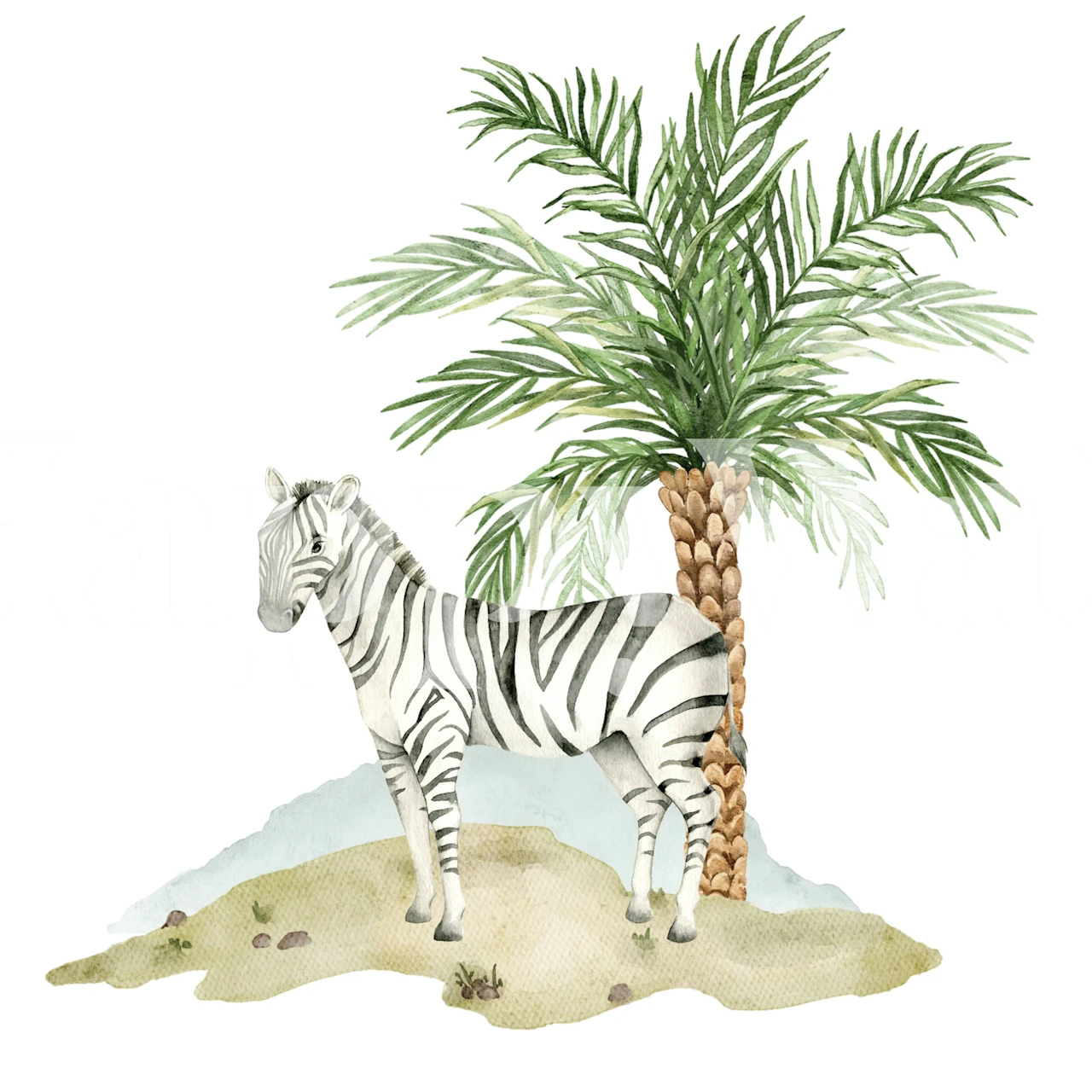 Zebra wallpaper in a stylish room