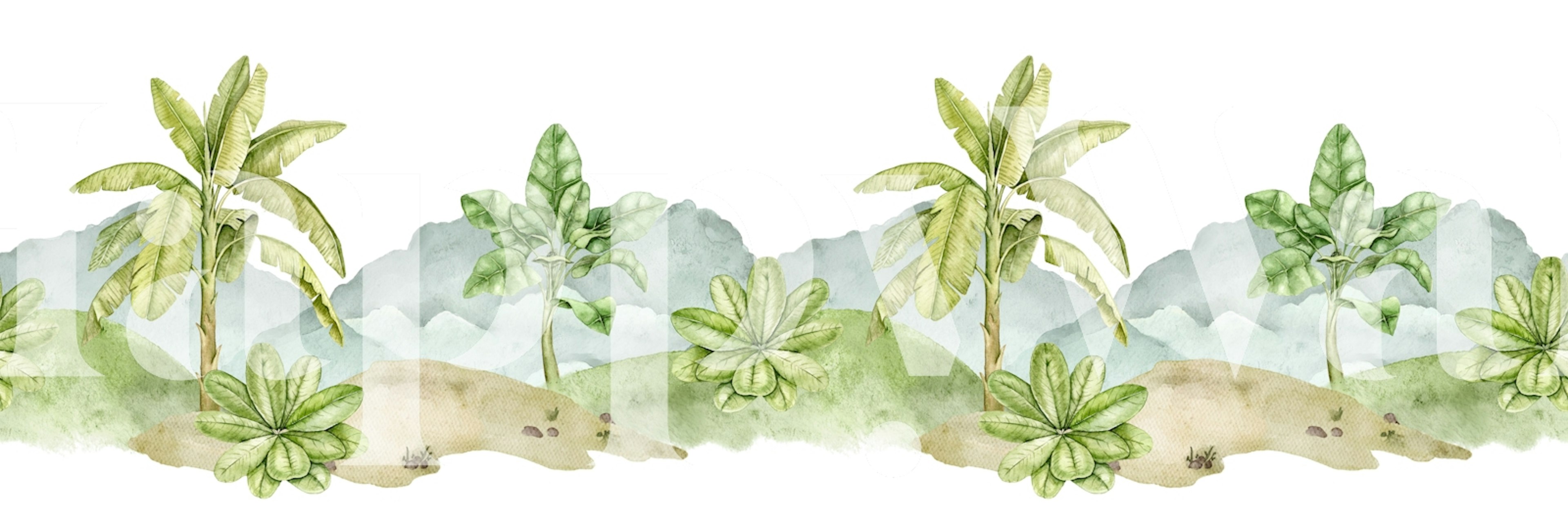 Lush Jungle Retreat wallpaper in room setting